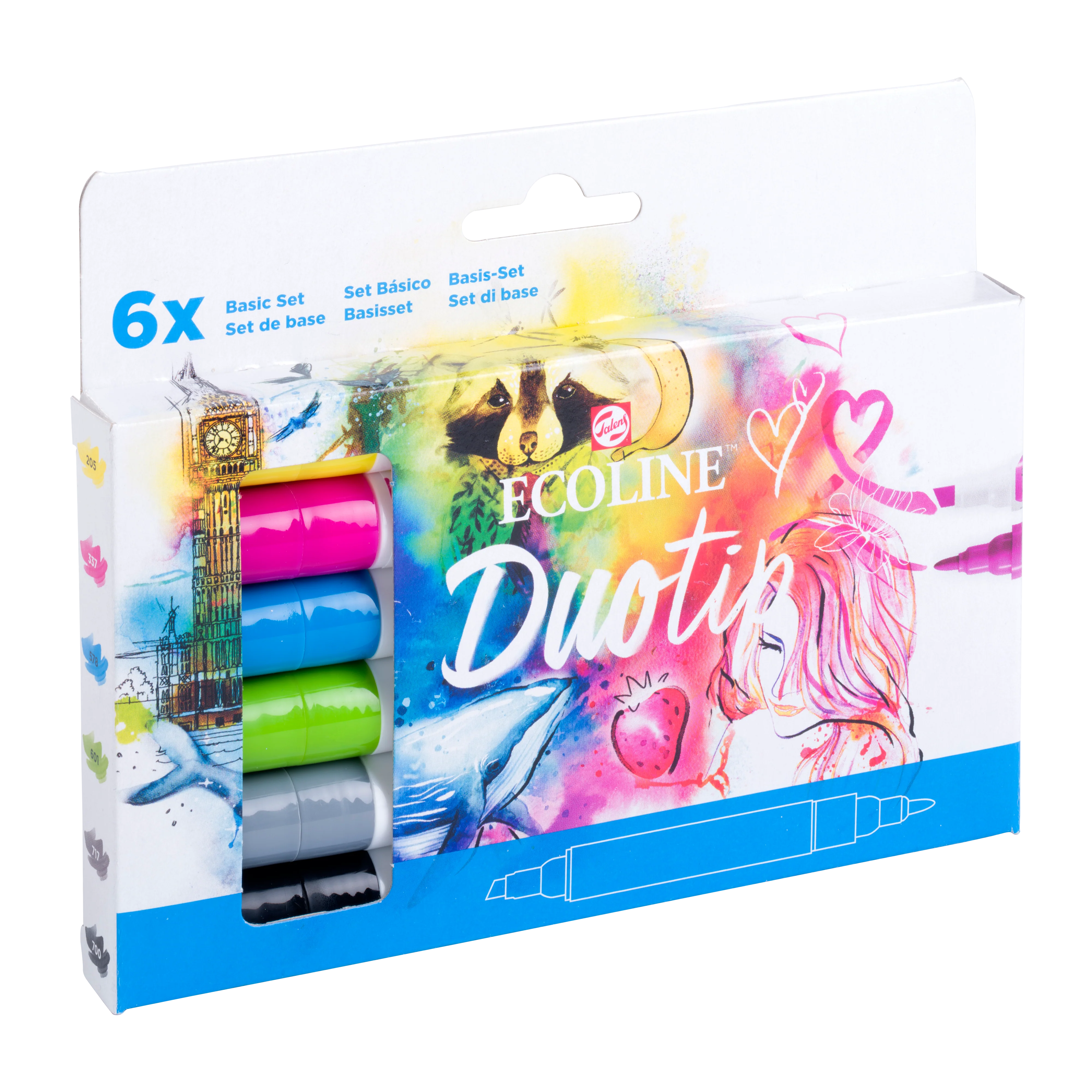 Boîte de 6 feutres Ecoline DuoTip