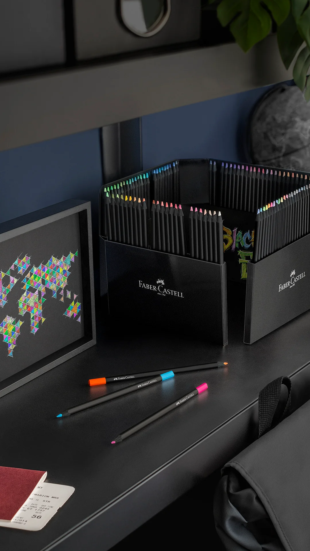 Etui de 100 crayons de couleurs Black Edition - Image 3