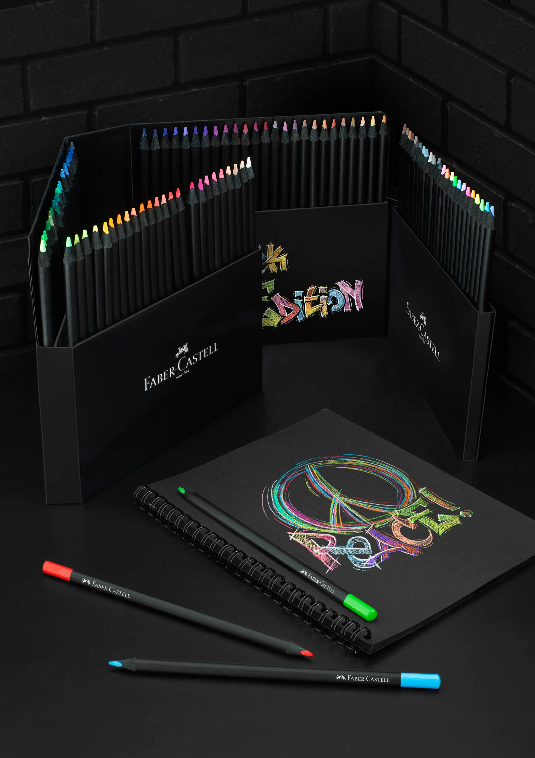 Etui de 100 crayons de couleurs Black Edition - Image 6
