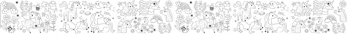 Kit de rouleau de couleur Haku Yoka "Licorne Fantastique"+ accessoires 30 x 300 cm - Image 3