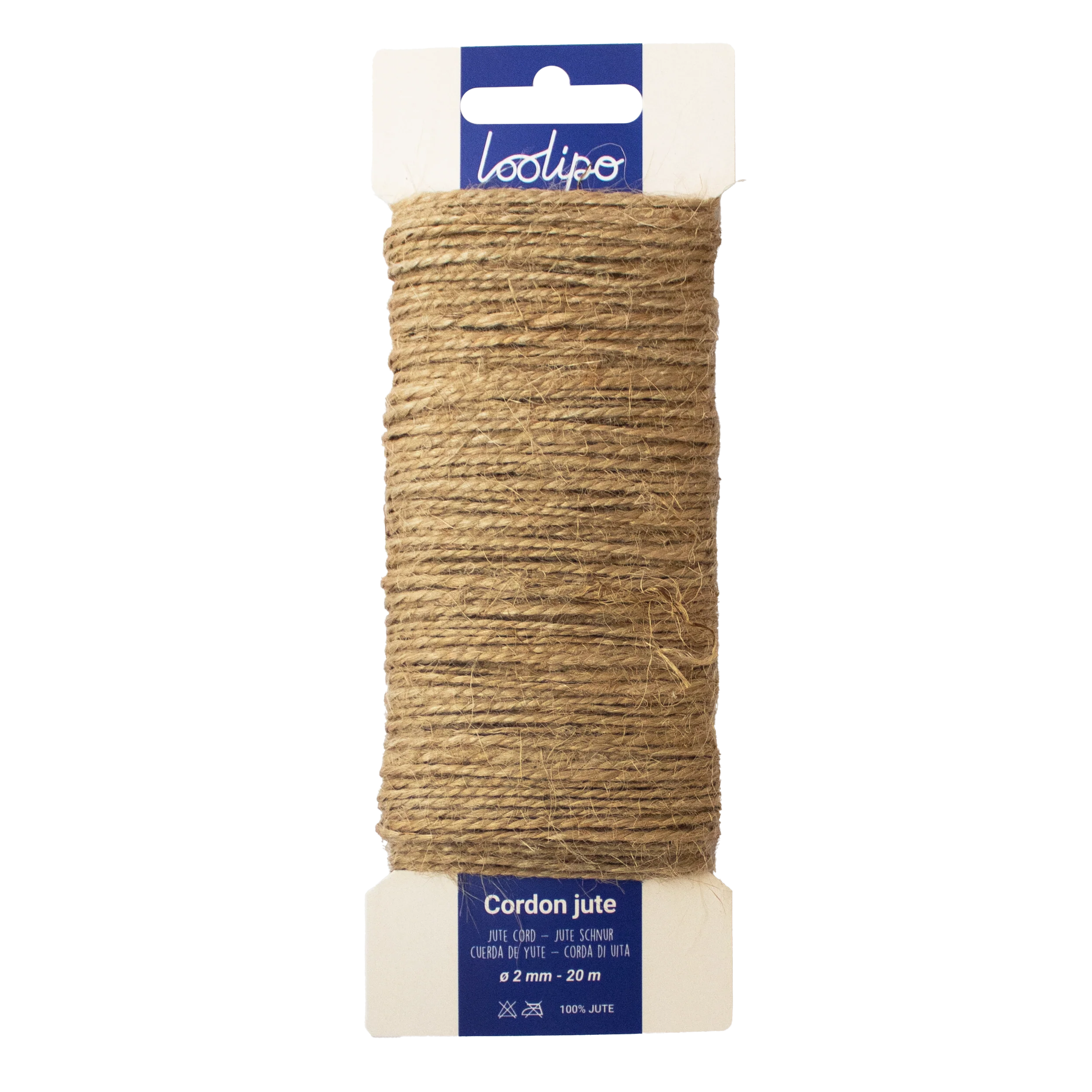 Carte cordon jute 20 m x 2 mm