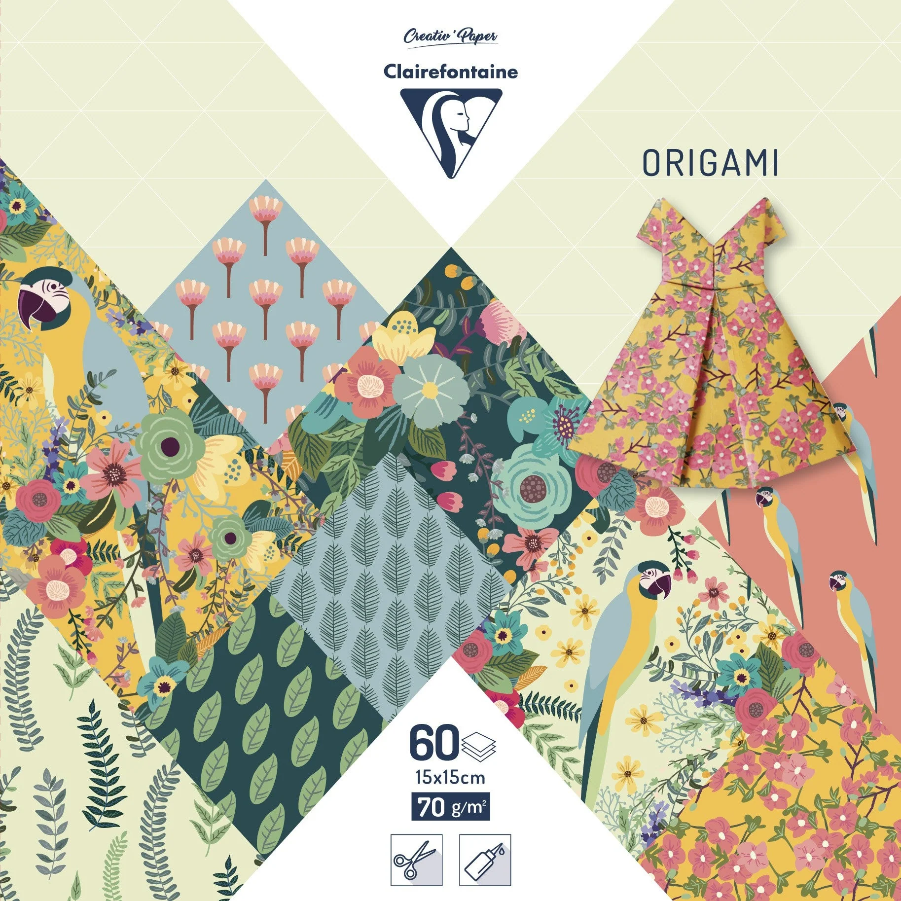 Papiers origami 15x15cm Kiribati