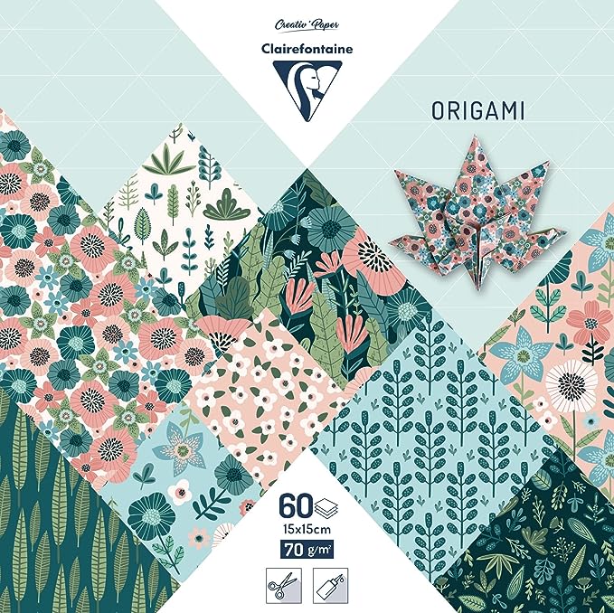 Papiers origami 15x15cm Herbier