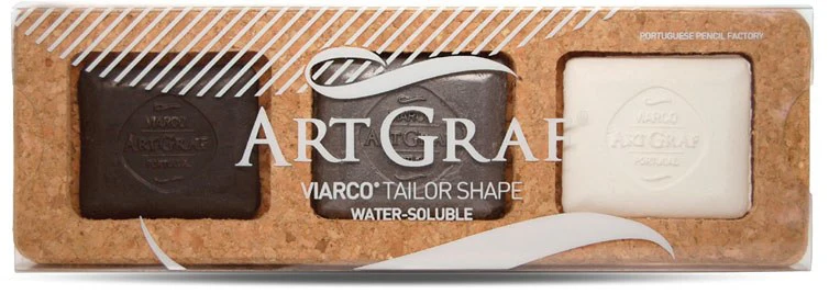 Pavé de craie aquarellable Art Graf - Set de 3 noir/gris/blanc