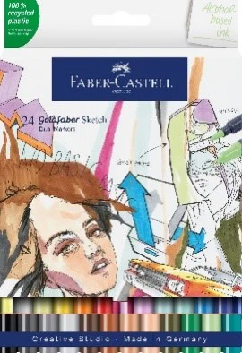 Pochette de 24 Sketch Marker Goldfaber assortis