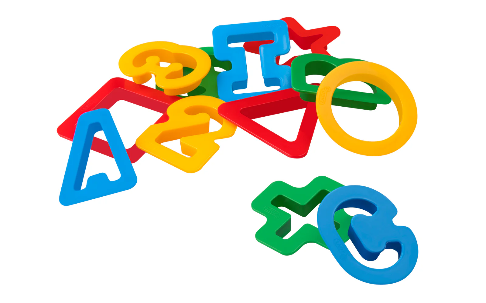 Coffre avec moules de lettres/chiffres/formes géométriques 96 pièces - Image 2