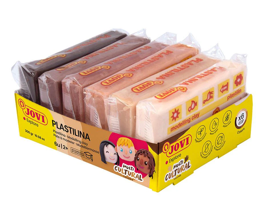 Pâte à modeler plastilina Multi culture x6 50g