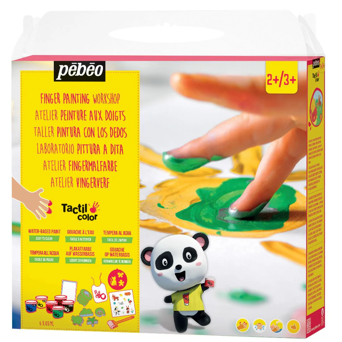 Super kit activités Tacticolor 6 x 80 ml couleurs primaires et accessoires