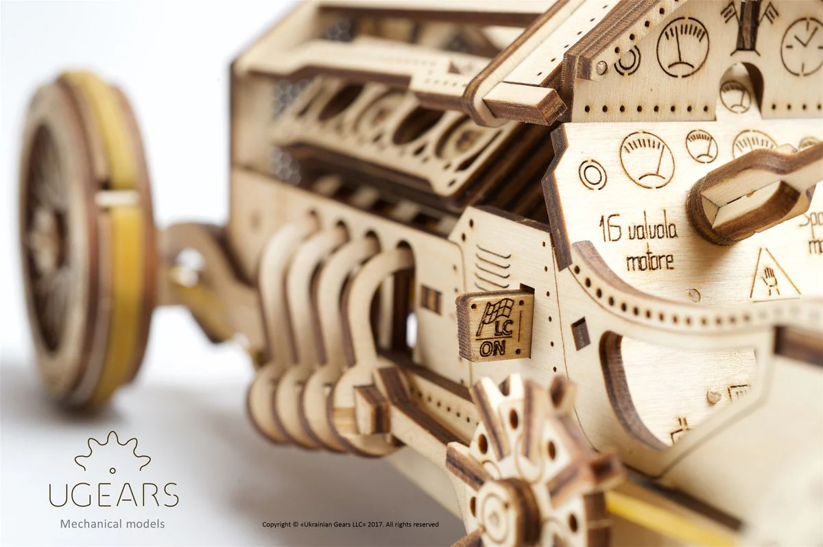 Kit maquette à construire Ugears Voiture de course U9 - Image 4