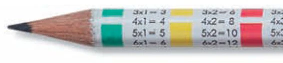 Crayon graphite HB bout gomme - Tables multiplications - Image 2