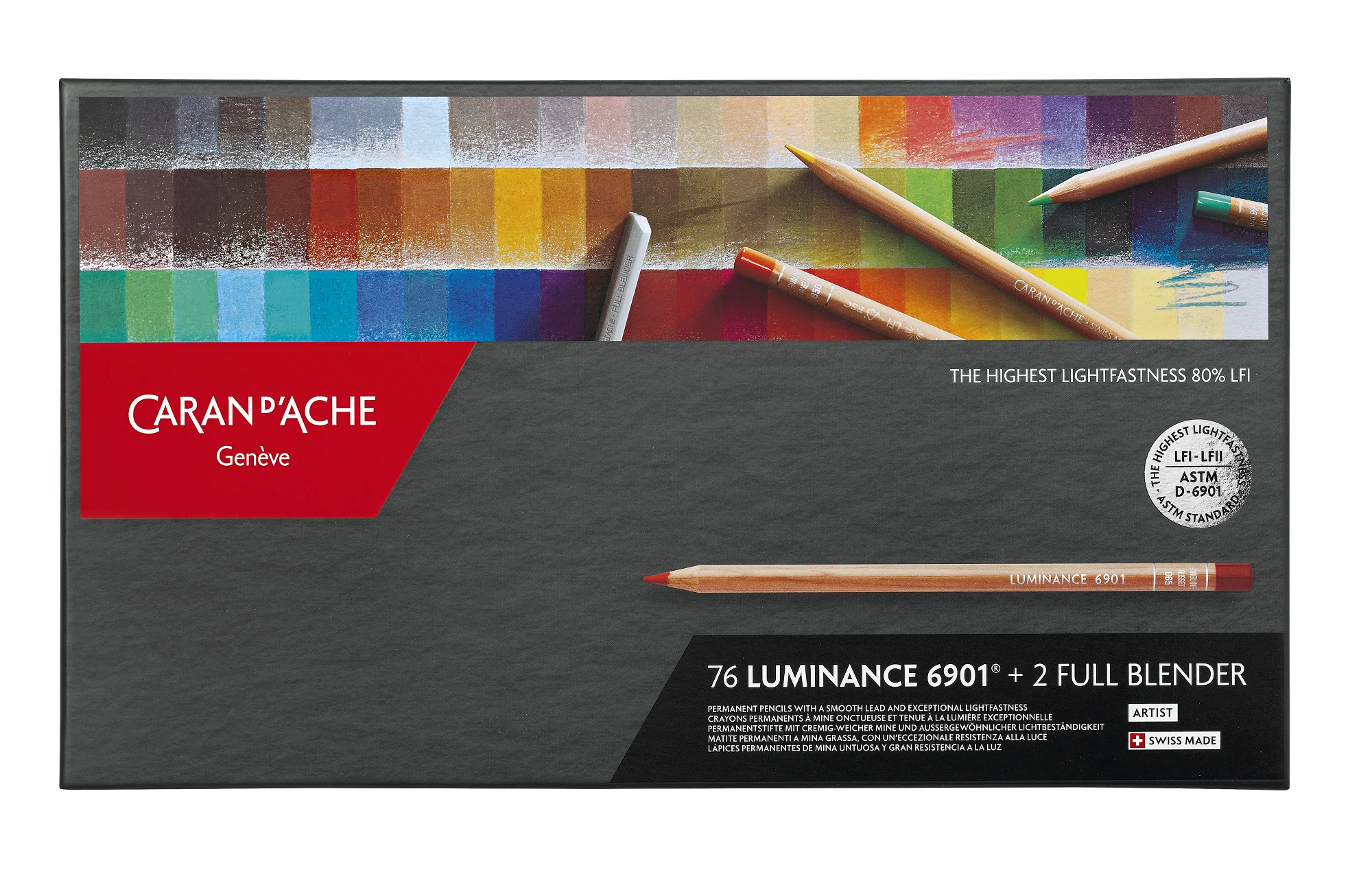 Boîte de 40 Crayons de couleurs Luminance + 2 full blender - Image 2