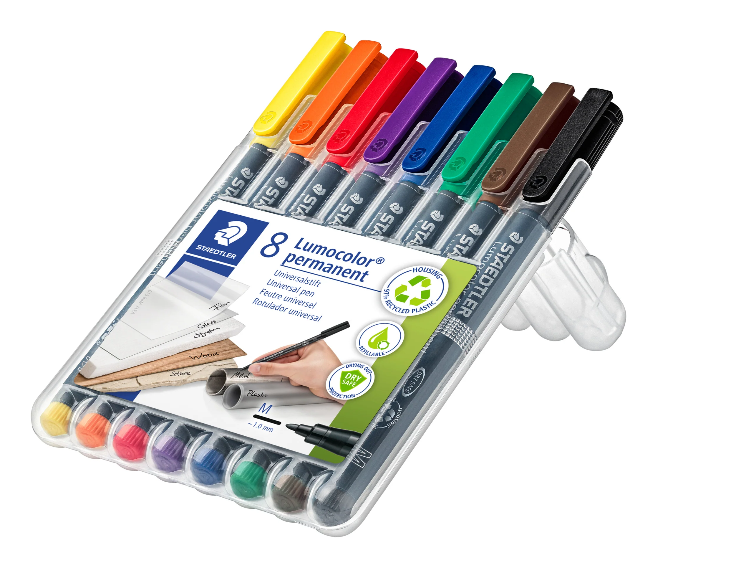 Etui Box feutres 8 Lumocolor permanent Moyenne - Image 2