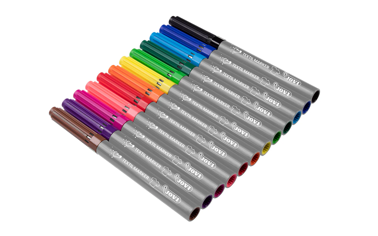 Etui de 12 feutres Textiles permanents couleurs assorties - Image 2