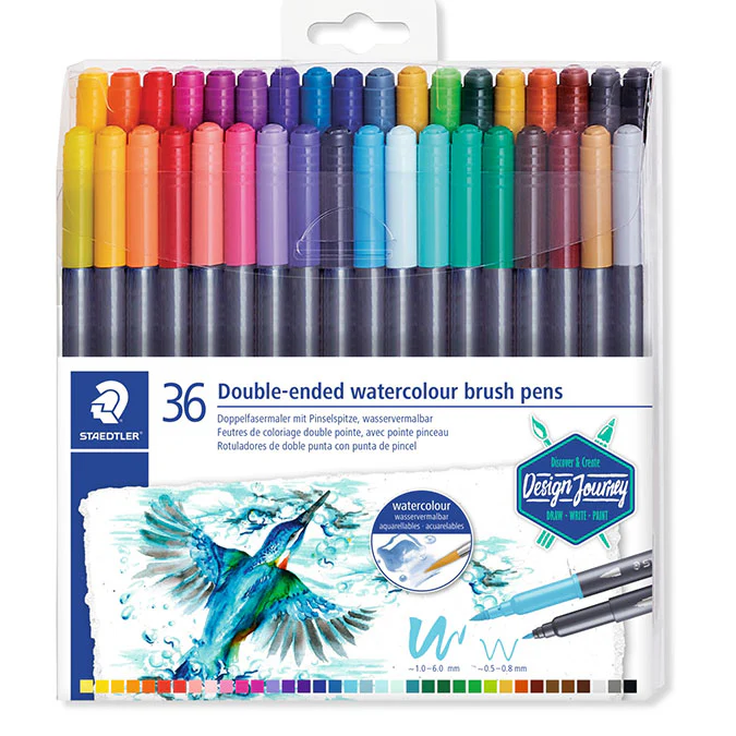 Etui de 36 feutres aquarelle Design Journey