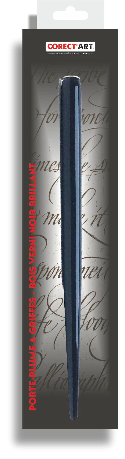 Etui porte-plume noir brillant - Image 2