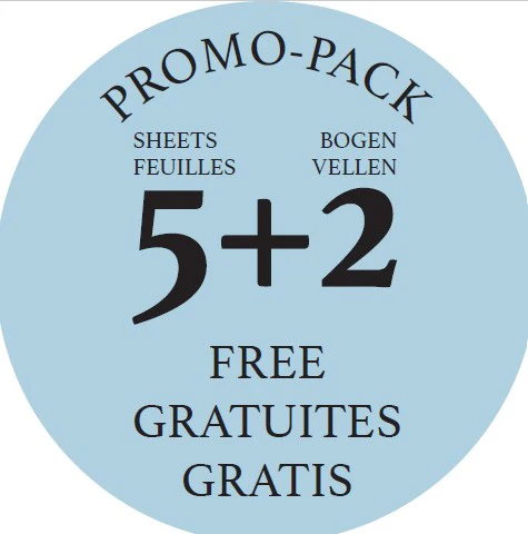 Feuilles Baohong 56x76 300g/m²- Pack 5f+2f offertes grain satiné - Image 2