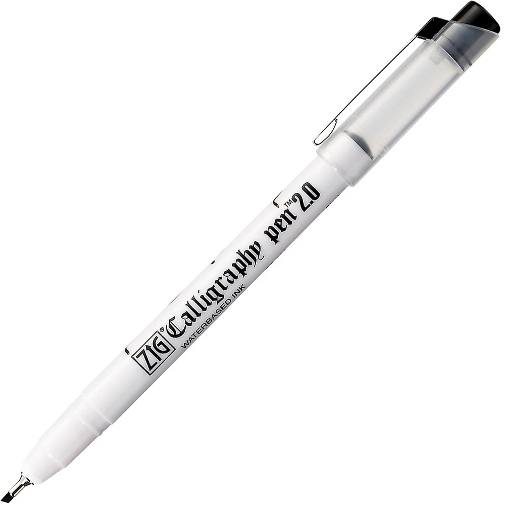 Feutre calligraphie pointe oblique 2mm noir