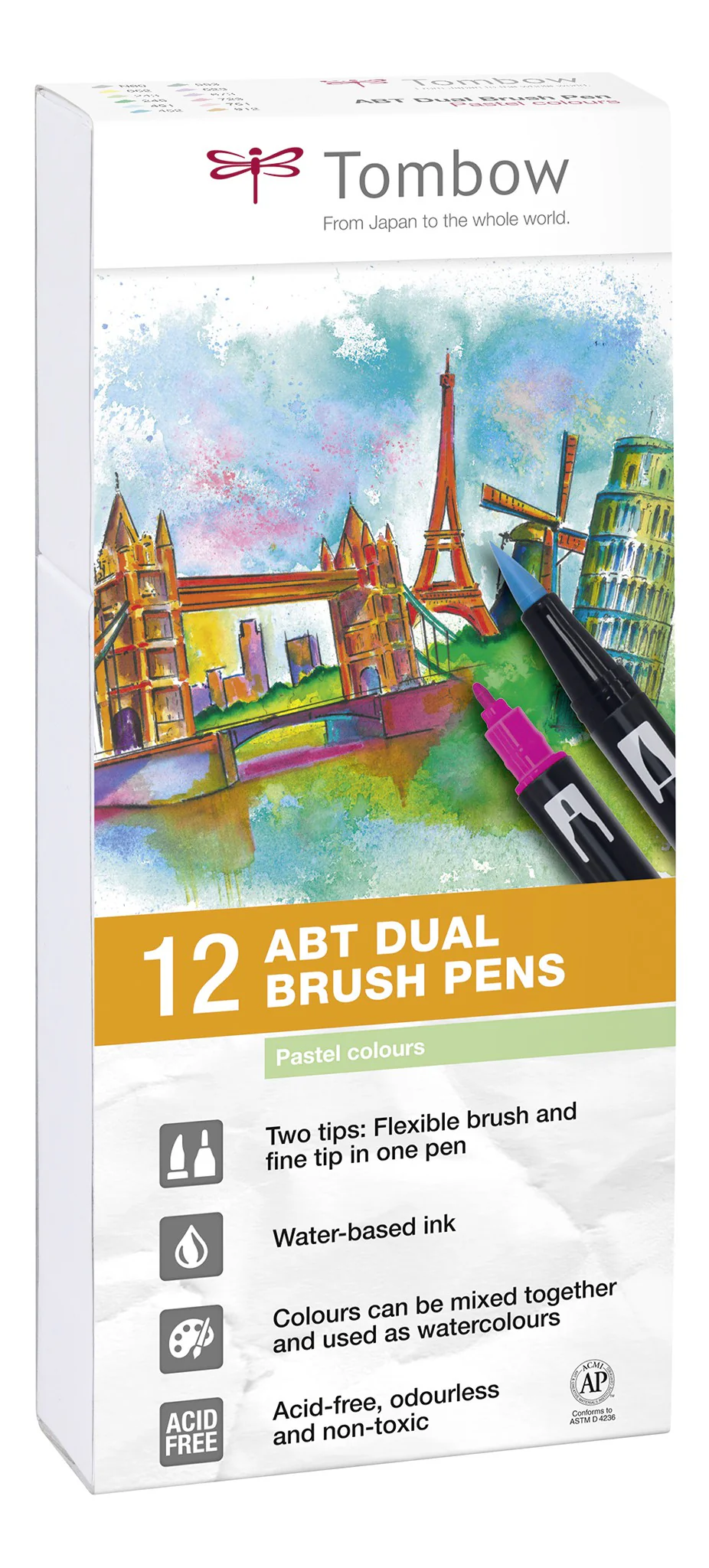 Feutre dual brush ABT boîte 12 "Pastel"