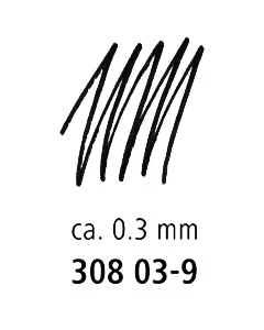 Pigment Liner - Feutre pointe calibrée 0.3 mm - Noir - STAEDTLER - Image 4