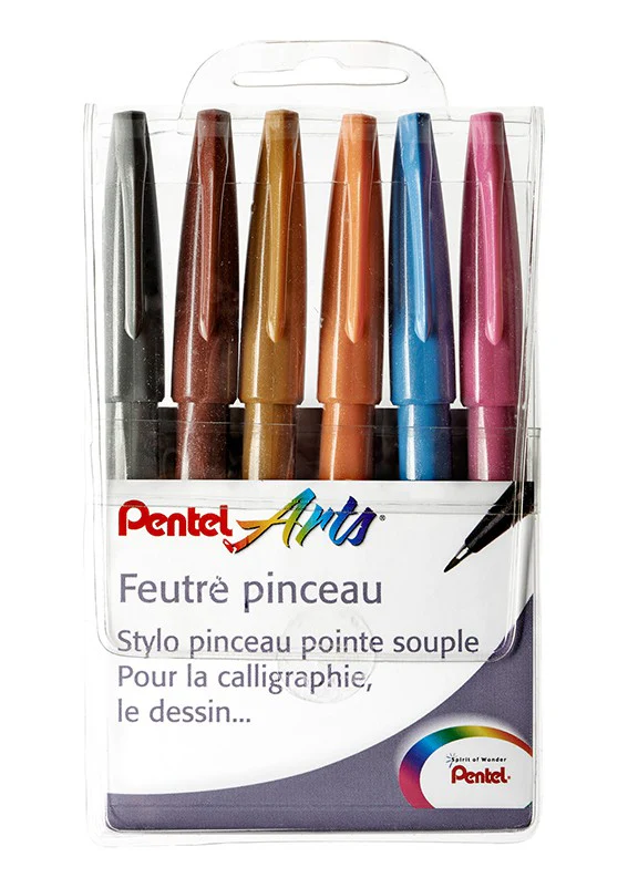 Pochette de 6 Feutres pinceaux Artist