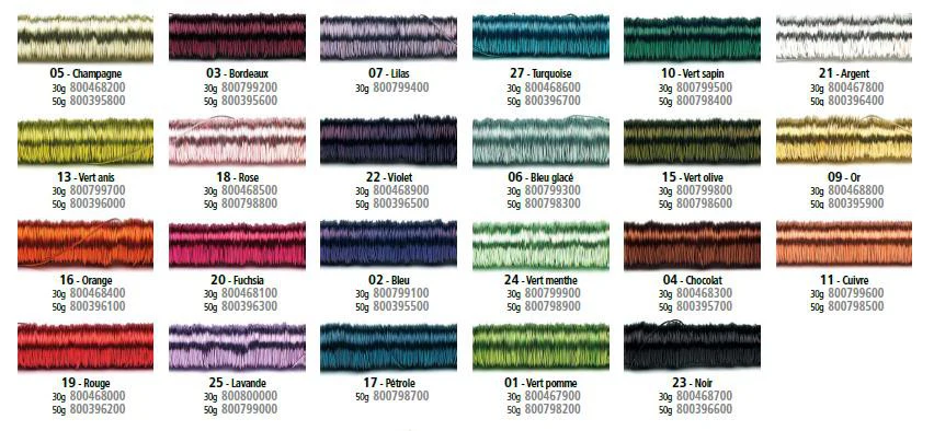 Fil décoration laqué 50g 0,5mmx25m - Image 4