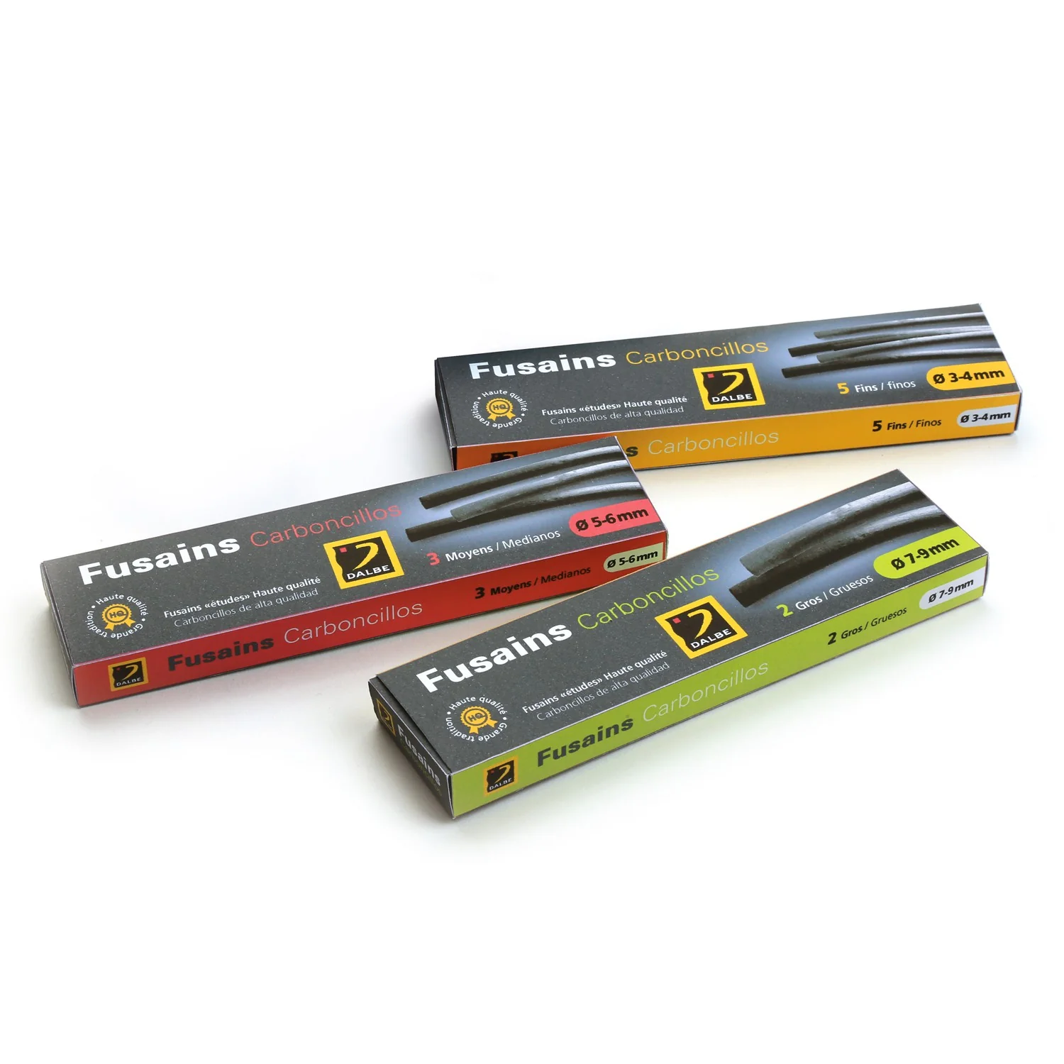 Fusains moyens boite de 3 - Image 2