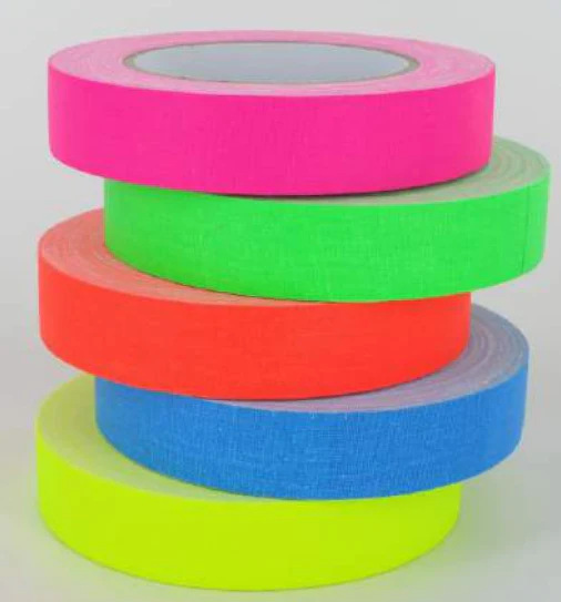 Gaffer toile jaune fluo 19mm x 25m