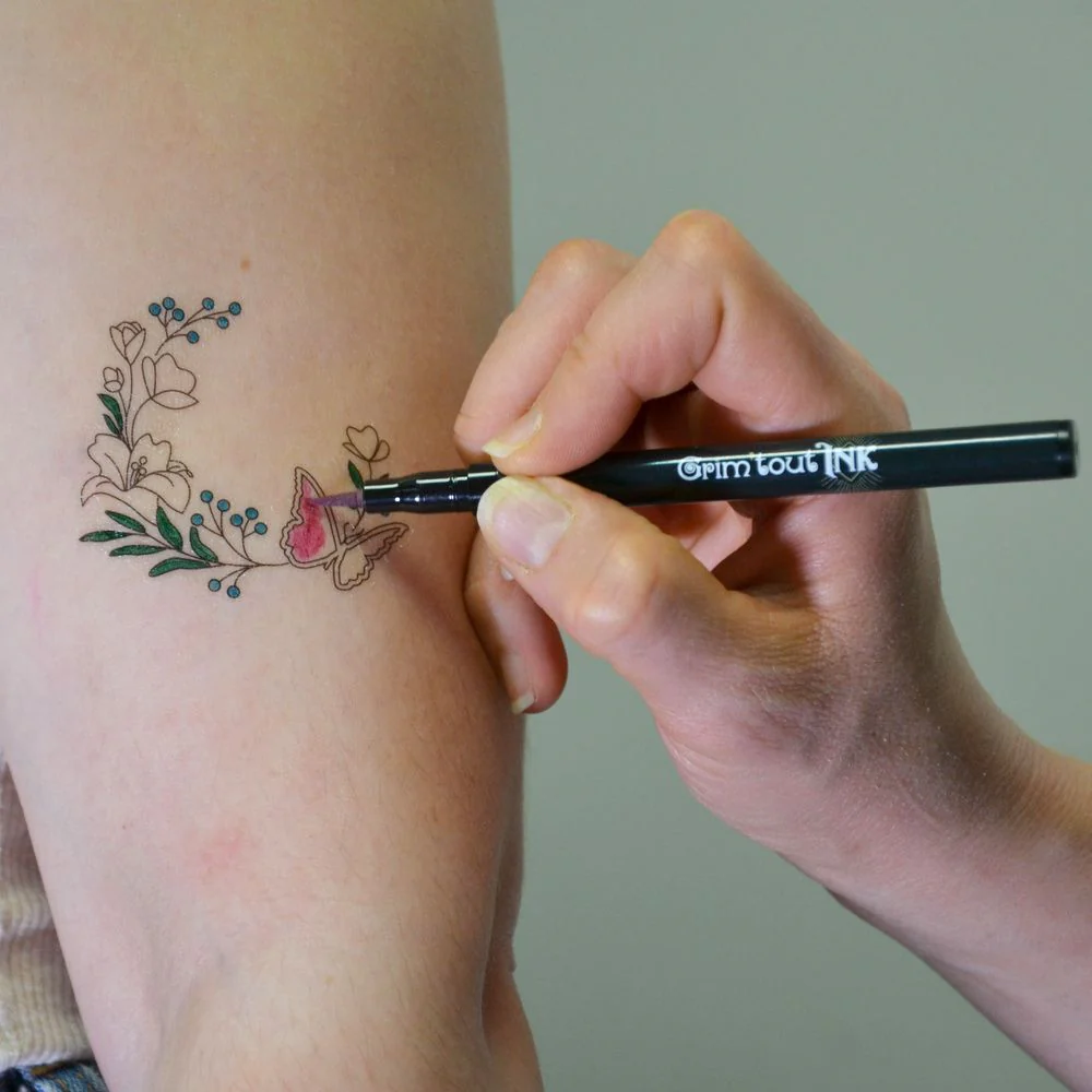 Gamme Grim'Tout Ink - Set 3 feutres de tatouage temporaire - couleurs complémentaires - Image 3