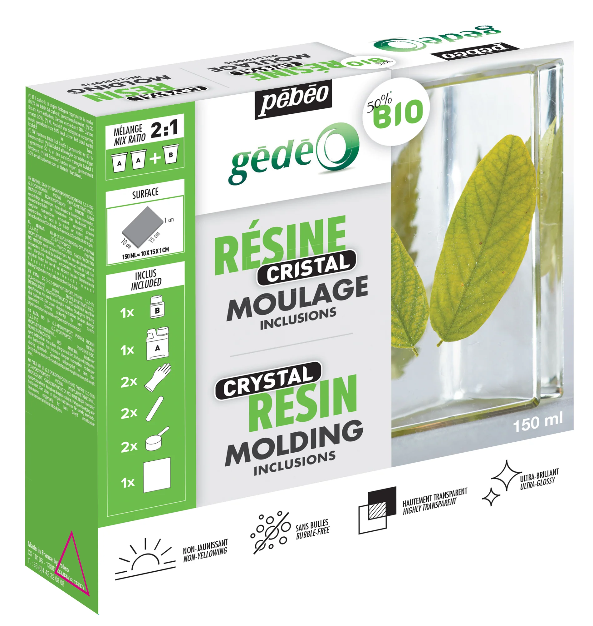 Gédéo résine cristal biosourcée