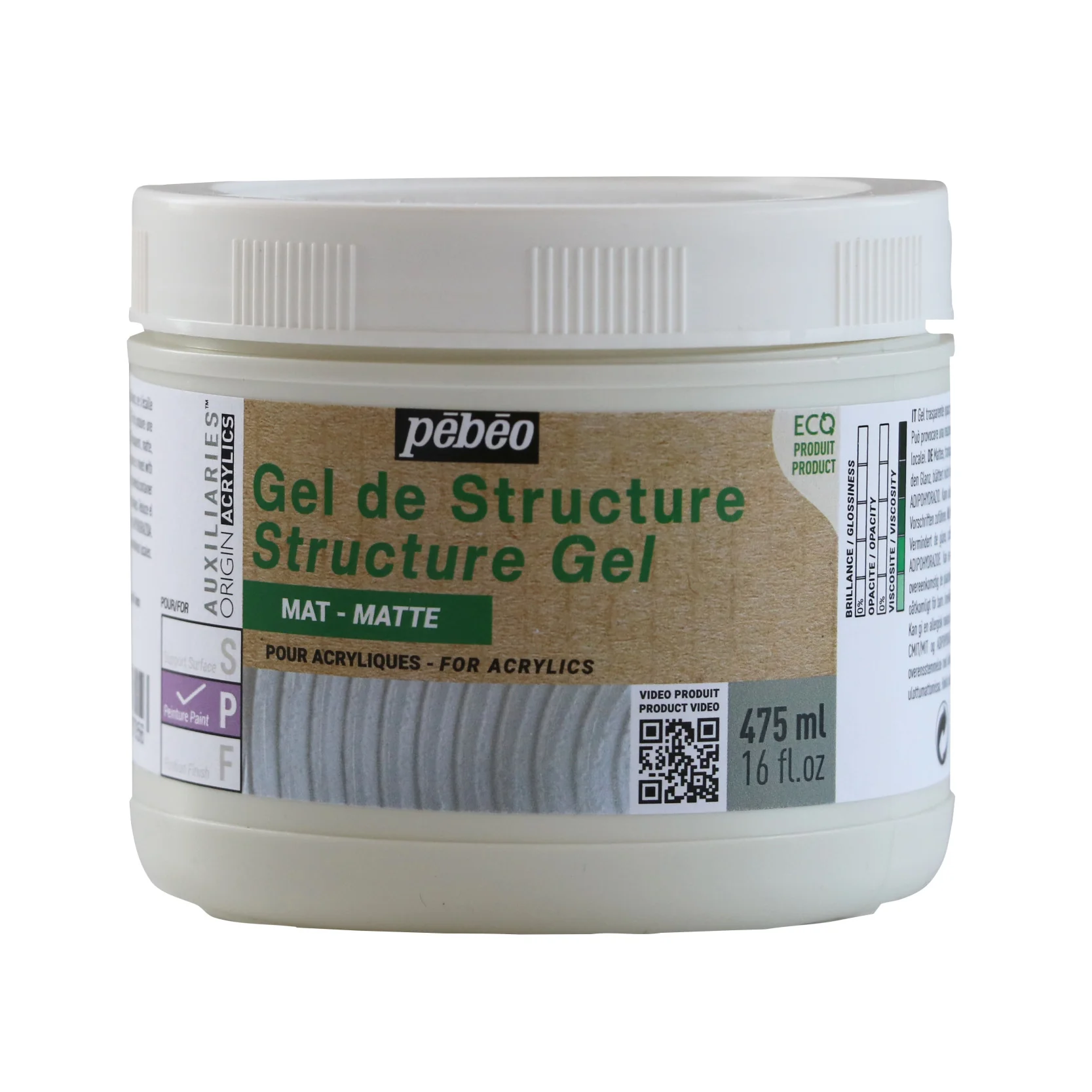 Gel de structure mat Origins Acrylic - 225 ml, 475 ml ou 975 ml - Image 3