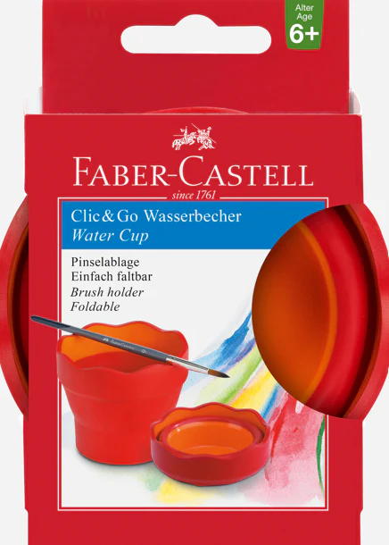 Gobelet à eau pliable rouge clic & go - Image 2