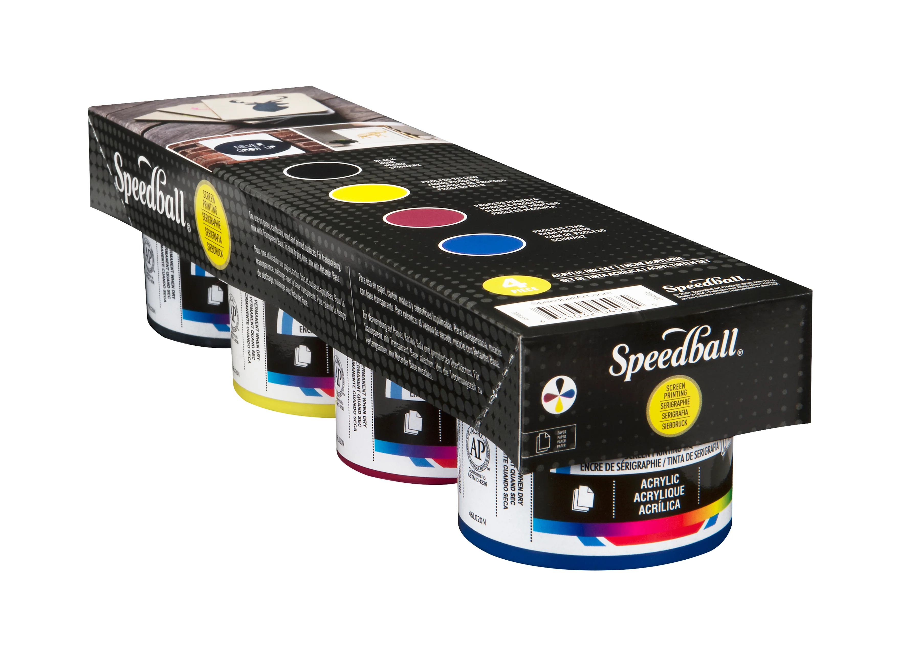 Kit  4 encres Acryliques Sérigraphie 118 ml