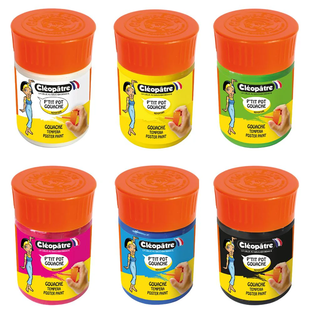 Kit 6 P'tits Pots gouache 50 ml assortis Néfertari - Image 3
