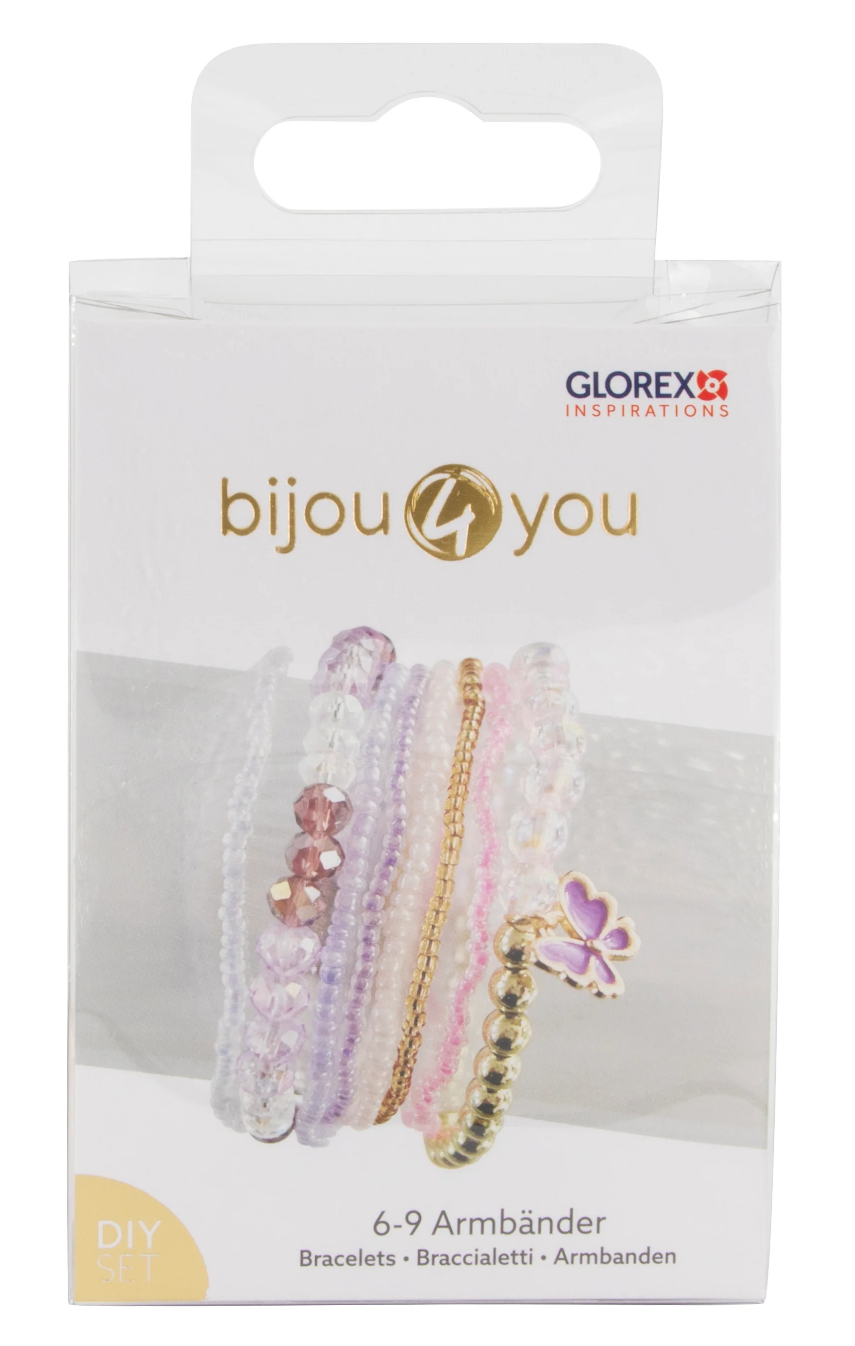 Kit bracelet DIY rose-lilas - Glorex