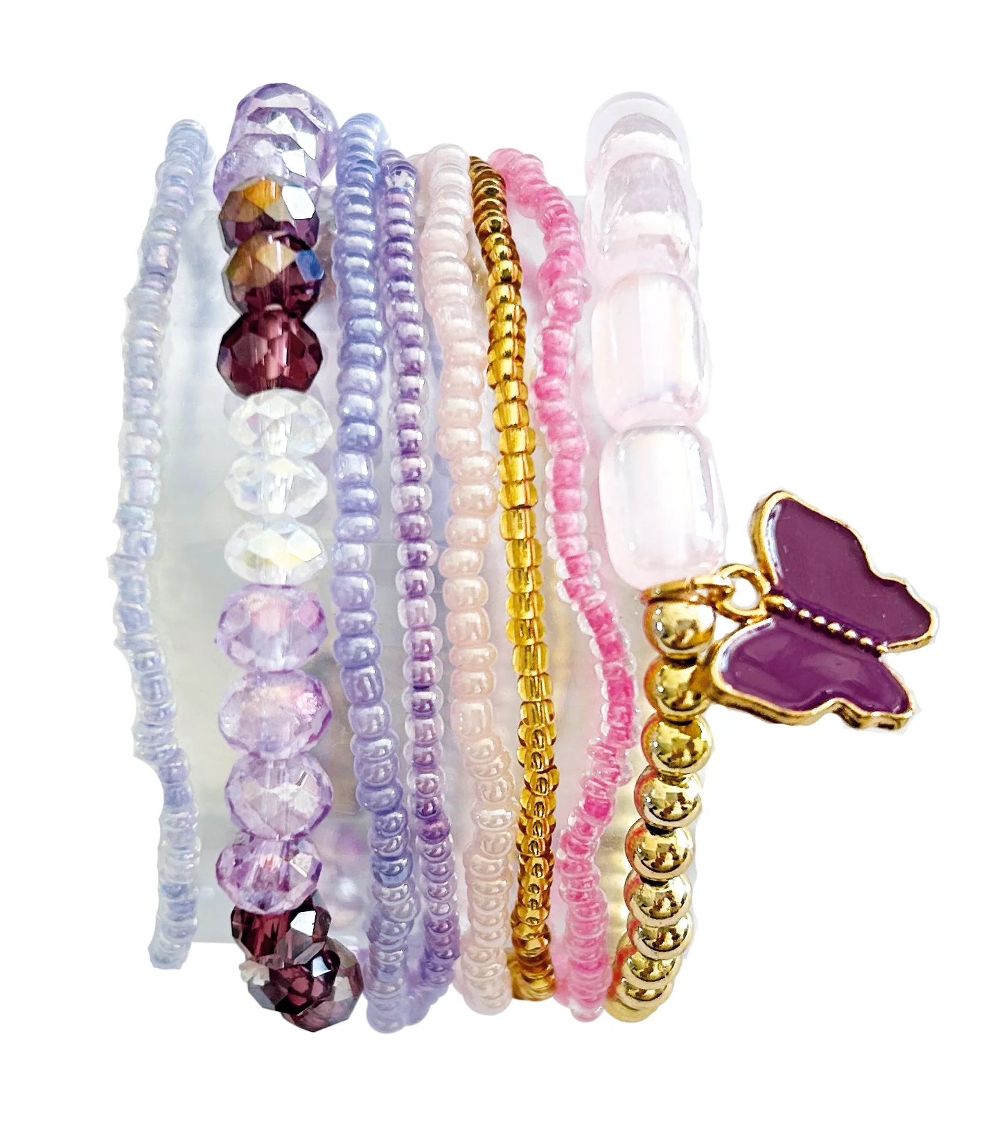 Kit bracelet DIY rose-lilas - Glorex - Image 2