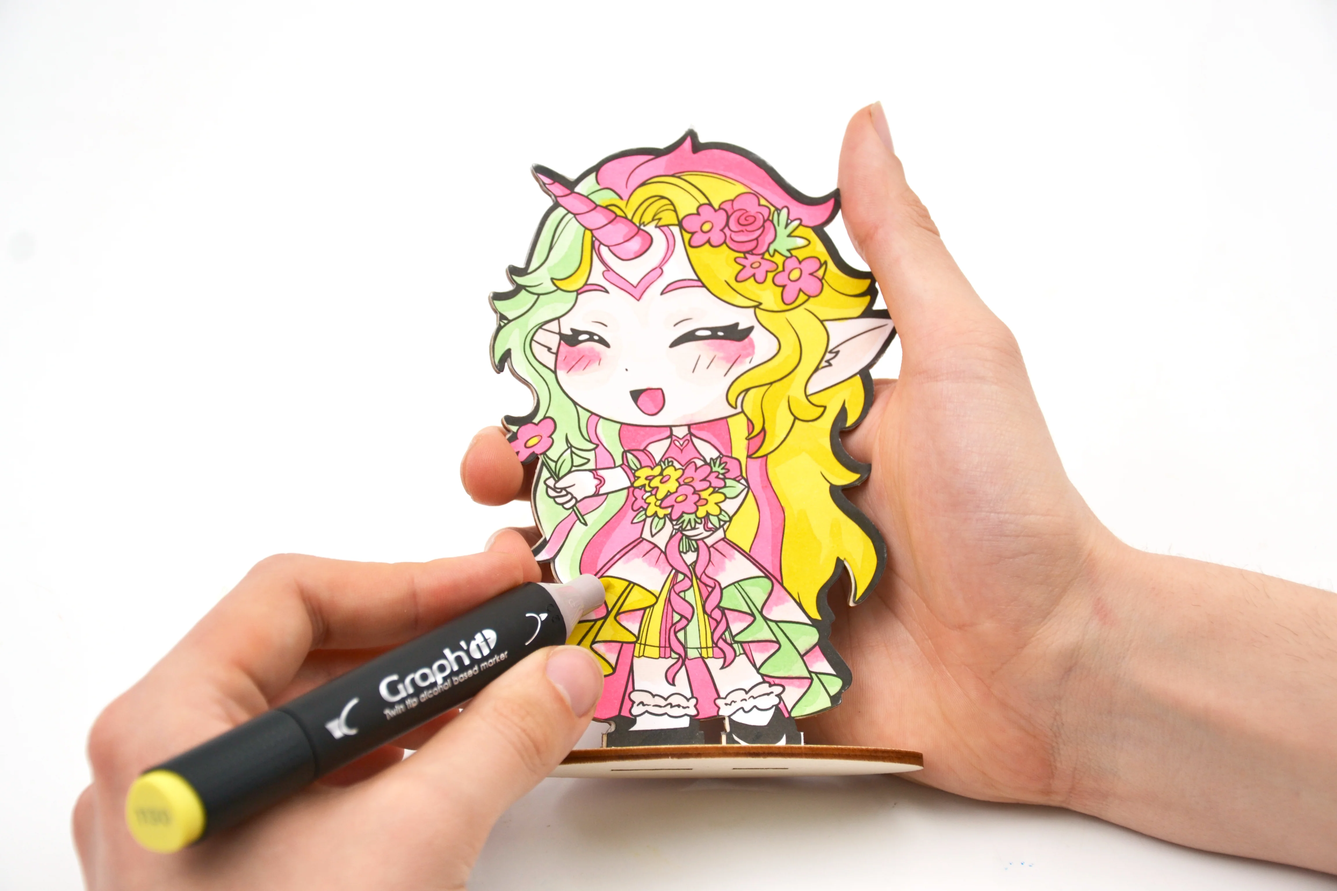 Kit coloriage Chibis figurine Unicorn - Graph'It - Image 2