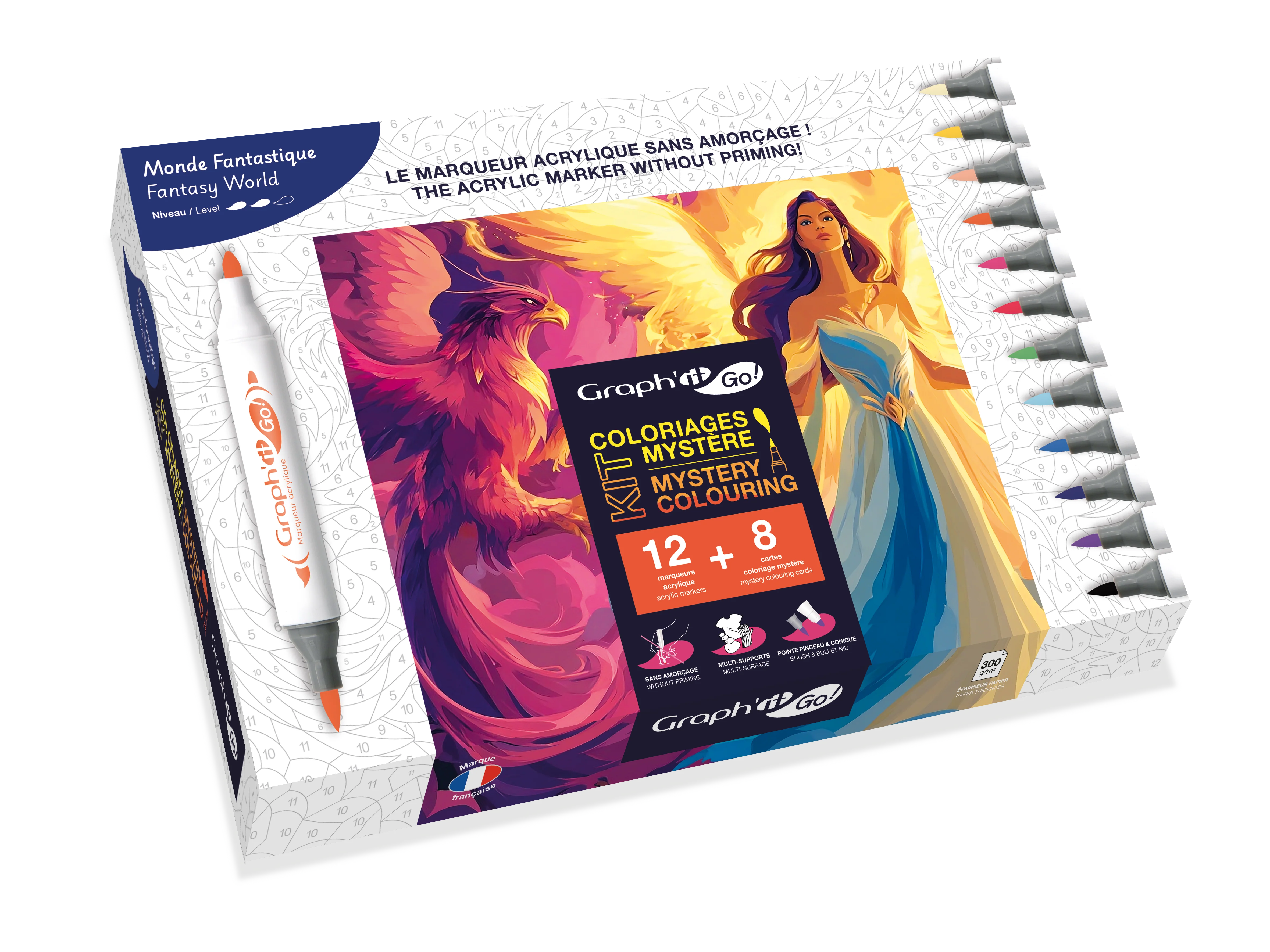 Kit coloriage mystère - Monde fantastique - Gaph'it Go