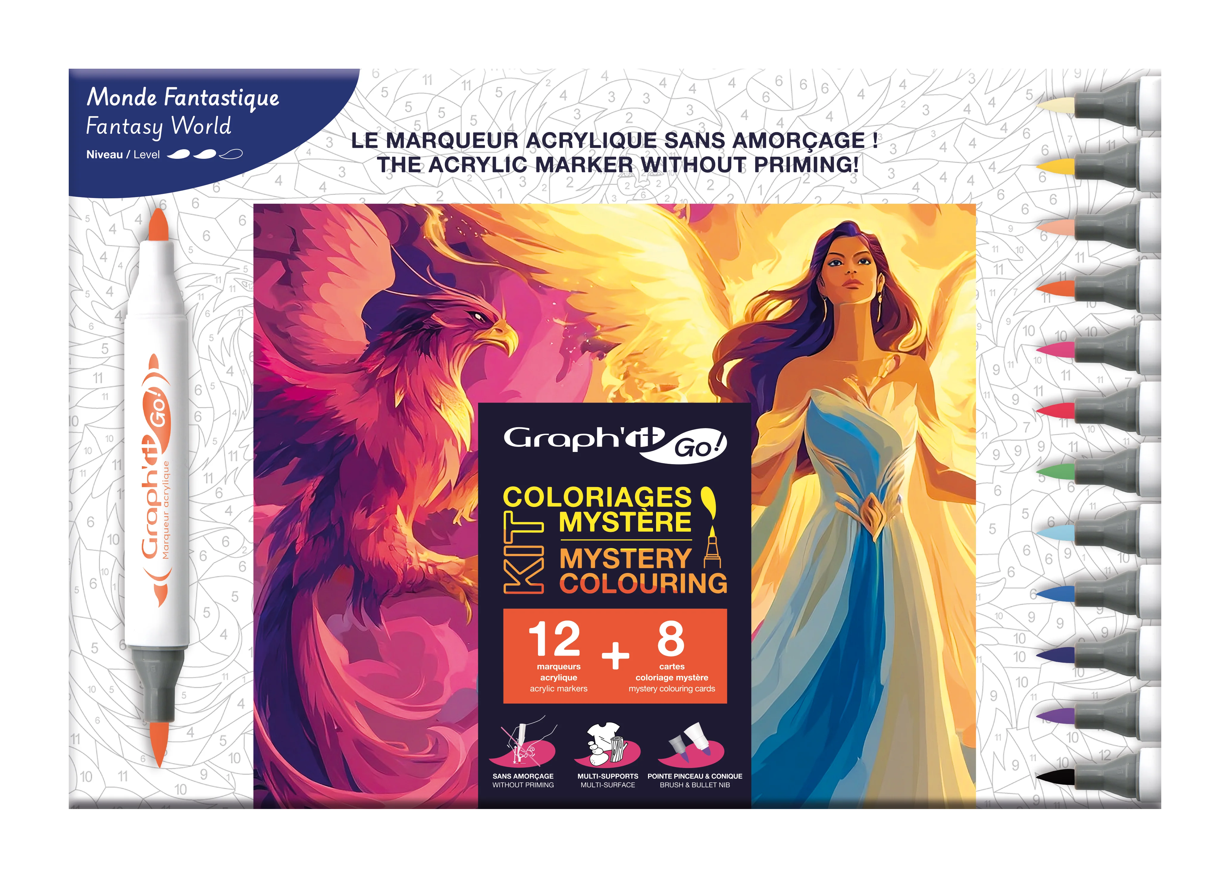 Kit coloriage mystère - Monde fantastique - Gaph'it Go - Image 2