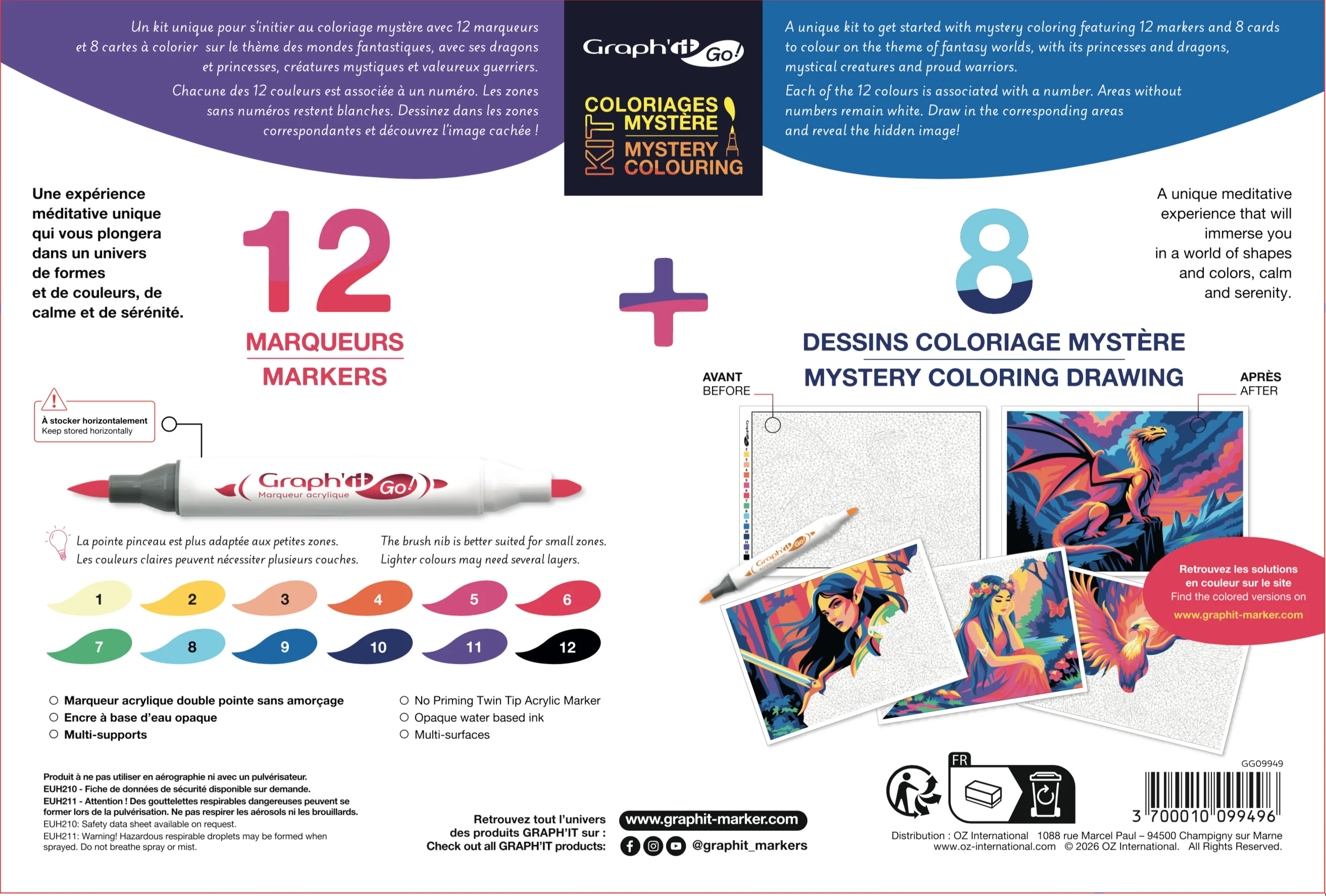 Kit coloriage mystère - Monde fantastique - Gaph'it Go - Image 3