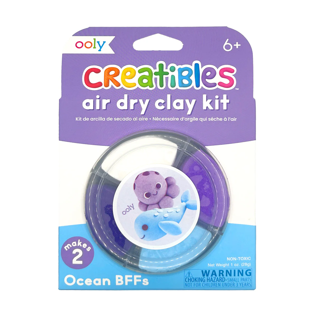 Kit de pâte à modeler auto-durcissante Ooly Creatibles Ocean BFFs - Dam - Image 2