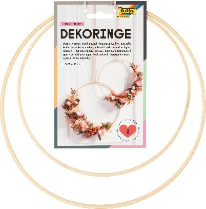 Lot de 2 anneaux en bois 25 & 30 cm