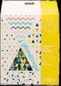 Lot de 4 coupons de tissus imprimés thème Géométrie - Image 2