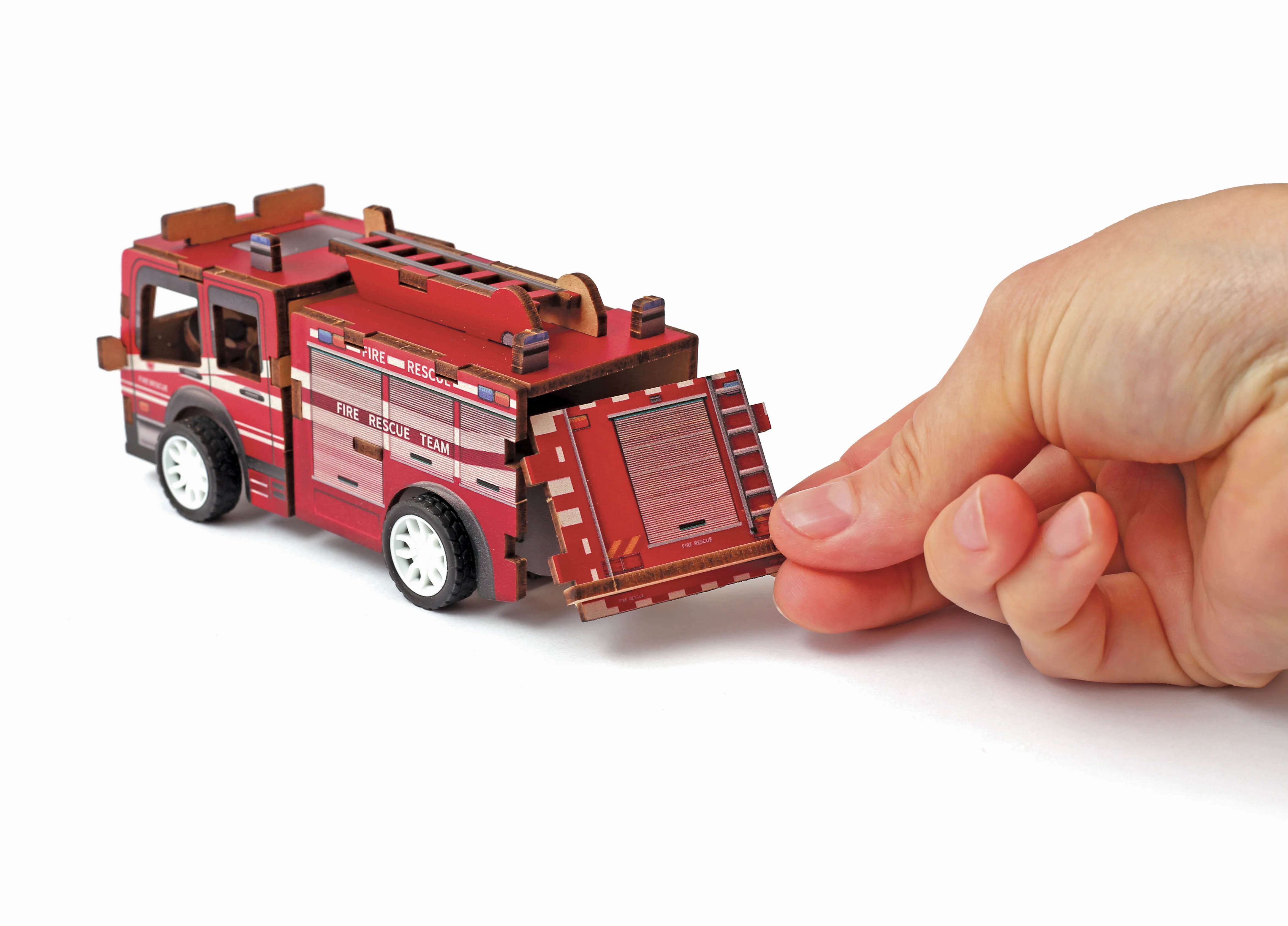Maquette bois 3D véhicule Camion de pompiers - Image 4
