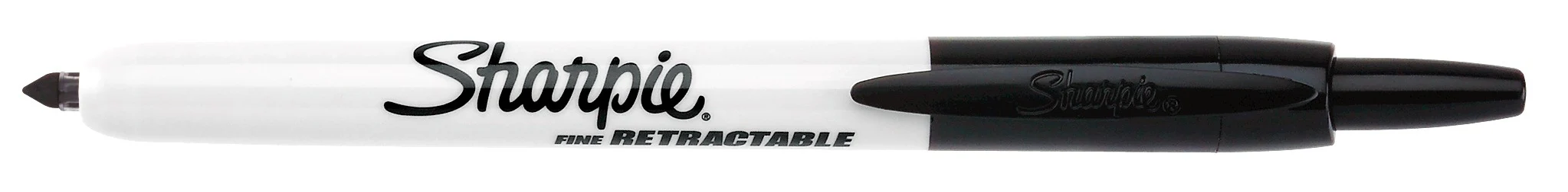 Marqueur permanent Sharpie noir pointe ogive rétractable 1mm