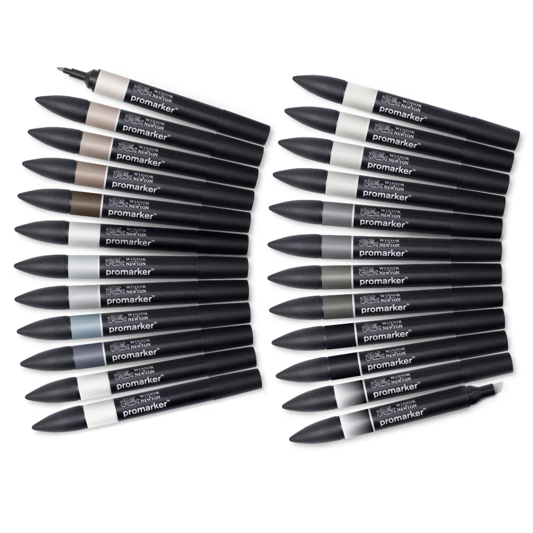 Marqueur Promarker assortiment de 24 tons gris et noirs - Image 3