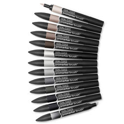 Marqueur Promarker Brush assortiment 12 tons gris - Image 2