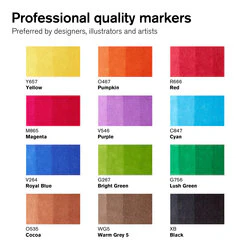 Marqueur Promarker Brush assortiment 12 tons vibrants - Image 3