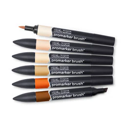 Marqueur Promarker Brush assortiment 6 tons chair - Image 2