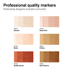 Marqueur Promarker Brush assortiment 6 tons chair - Image 3