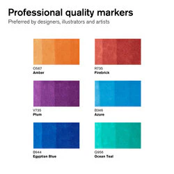 Marqueur Promarker Brush assortiment 6 tons riches - Image 3